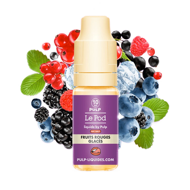 E-liquide Fruits Rouges Glacés POD 10ml – Pulp – Sels de Nicotine