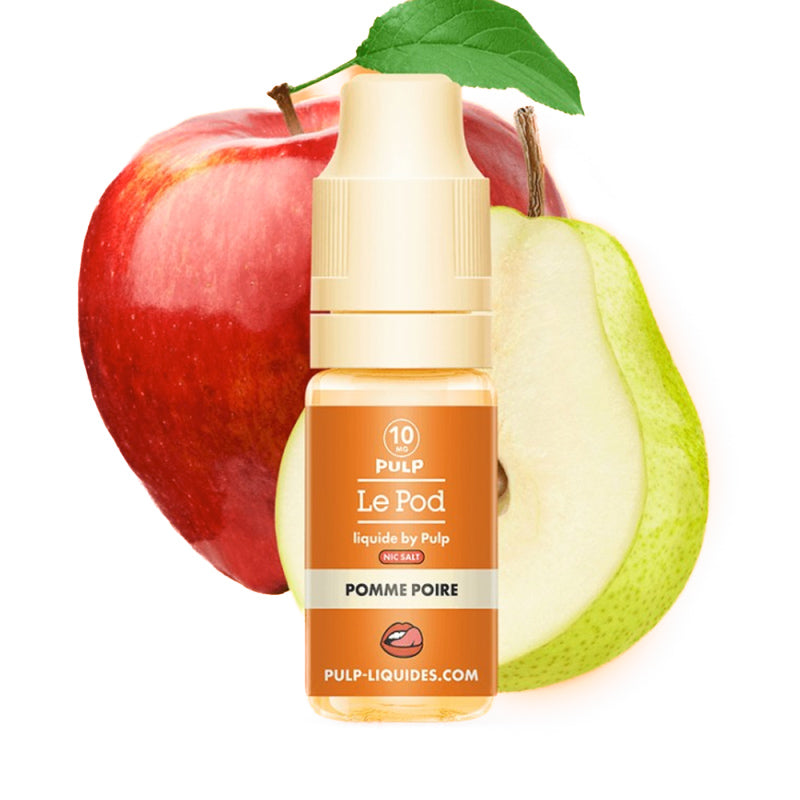 E-liquide Pomme Poire POD 10ml – Pulp – Sels de Nicotine