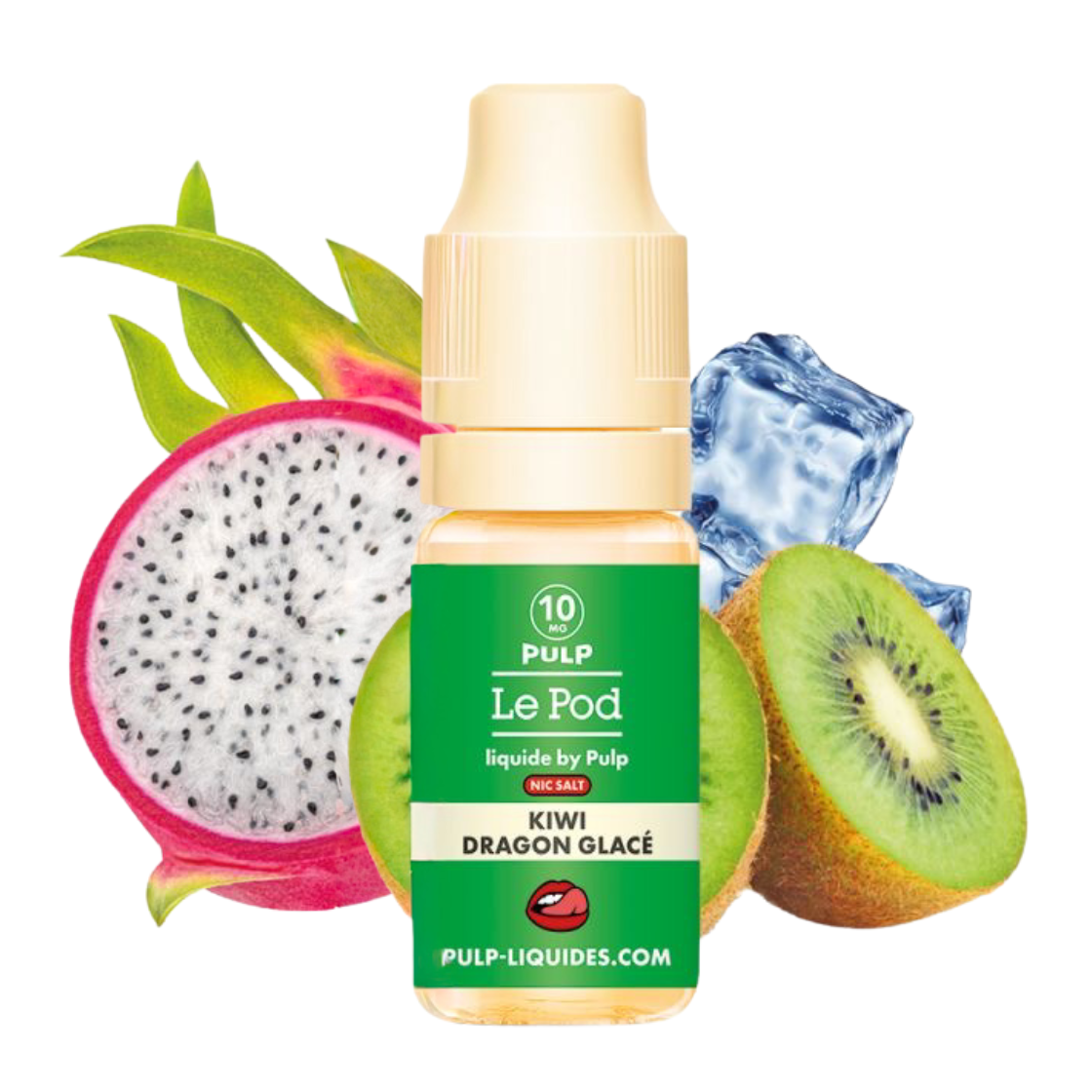 E-liquide Kiwi Dragon Glacé POD 10ml – Pulp – Sels de Nicotine
