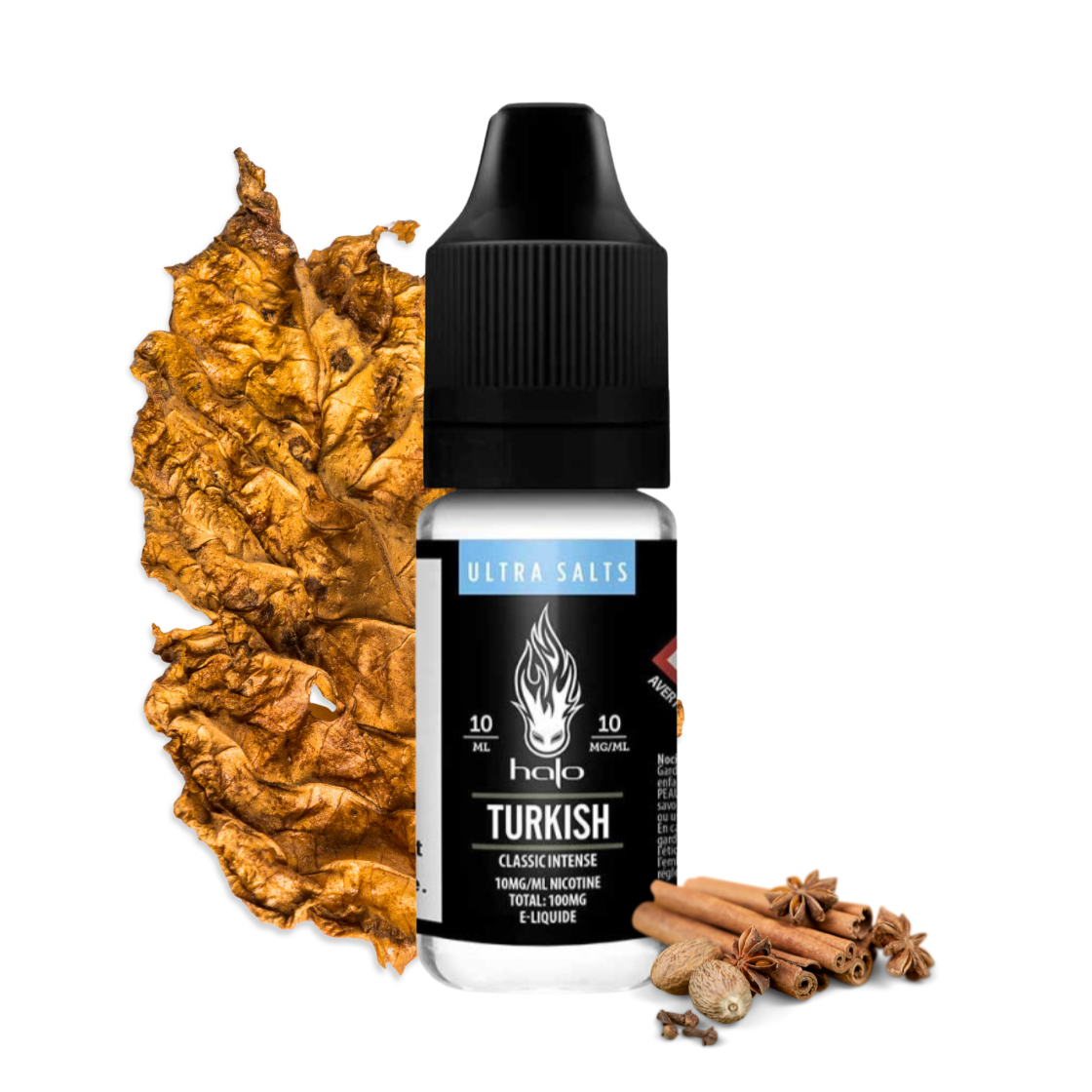E-liquide Turkish Tobacco 10ml – Halo – Sels de Nicotine